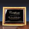 黑胡桃实木质奖牌定制定做水晶授权牌荣誉牌匾加盟代理经销商金箔 商品缩略图4