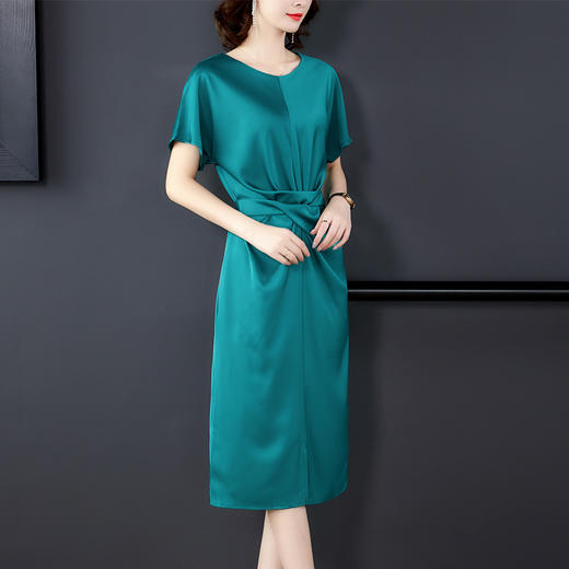 AHM-dfns6804新款醋酸连衣裙  名媛气质优雅显瘦修身中长款 商品图3