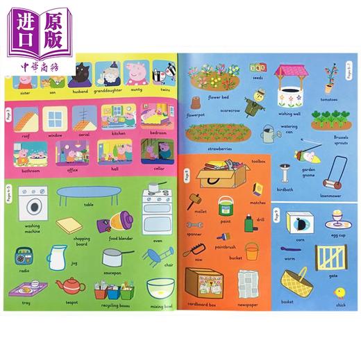 【中商原版】粉红猪1000词配贴纸 Peppa Pig: 1000 First Words Sticker Book 贴纸书 单词启蒙亲子互动游戏读物 英文原版 3-6岁 商品图3