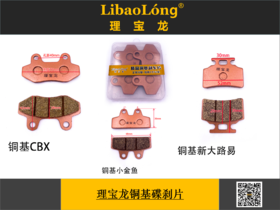 理宝龙铜基碟刹车片（精品专用）（20付/盒）