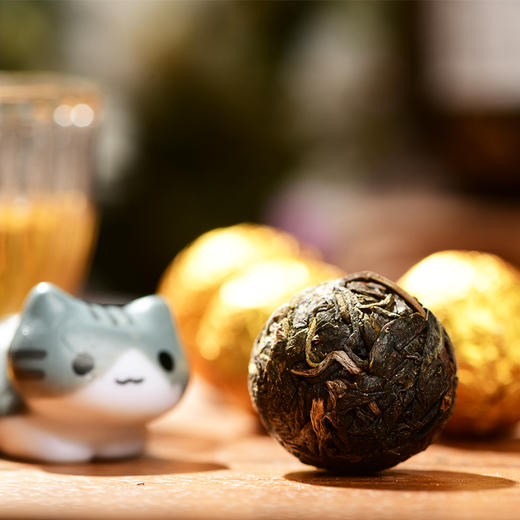 【云海肴普洱生茶】精选景迈山上大叶种  易携带龙珠散叶茶 一颗一泡 100g/罐 中秋送礼礼盒推荐 商品图4