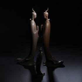 龙德堂陶艺 东方禅意雕塑《观照》 范泽锋督造  陈宗宝 制作 （库存咨询客服）