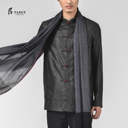 TANGY Collection/天意夏系列榨桑蚕丝男士休闲复古外套 商品图0