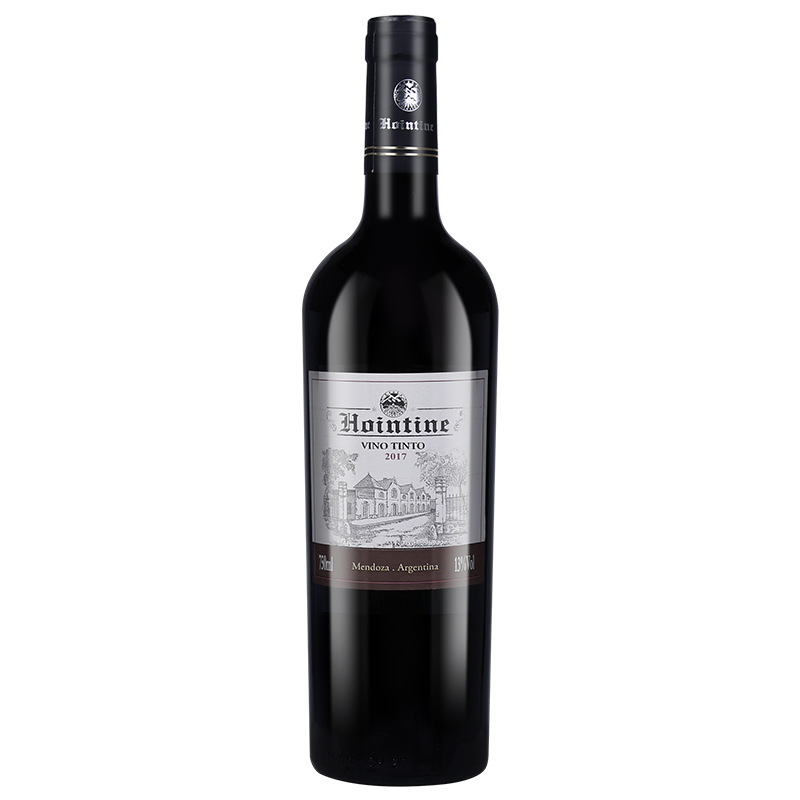 （横版）红盈廷西拉马尔贝克13度红葡萄酒2017x750ml 阿根廷