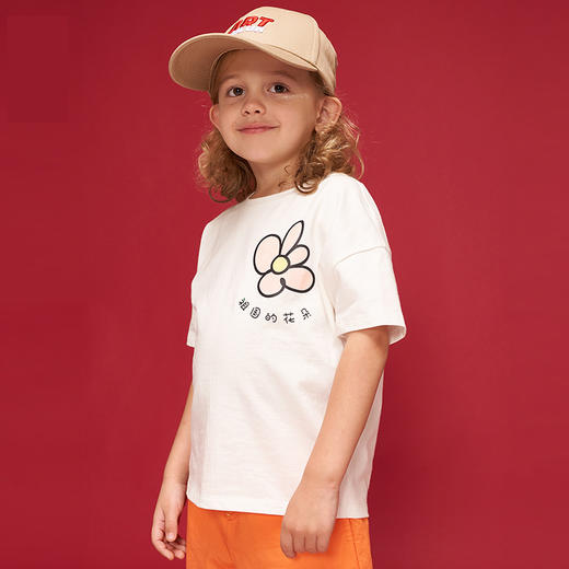 初语童装亲子装短袖T恤母女装印花中大童儿童舒适t恤T8201310012 商品图0