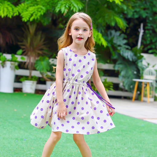 【特价清仓】龙之涵儿童时尚波点裙 全棉潮酷T恤男女孩同款 短裤裙 商品图0