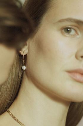 北京仓｜MARIA BLACK-DETOUR TWIRL-巴洛克珍珠 耳环（右耳 单只）［丹麦设计师］