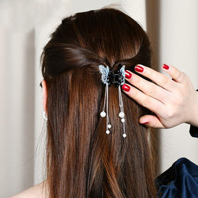 上海旗袍厂LBE-dz421珍珠头饰流苏发卡成年女头饰品韩版网红发爪头发发夹后脑勺发夹