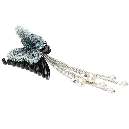 上海旗袍厂LBE-dz421珍珠头饰流苏发卡成年女头饰品韩版网红发爪头发发夹后脑勺发夹 商品图4