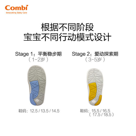 特价-Combi康贝童鞋BC101J婴幼儿宝宝鞋婴儿软底学步鞋机能鞋高帮春夏 商品图1