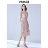 VIMAGE纬漫纪女装夏季新款显瘦收腰时尚印花连衣裙V1307964 商品缩略图1