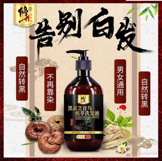 【第二瓶半价】修正黑灵芝首乌植萃洗发液+修正防脱育发洗发水，修正洗发水防脱洗发露洗发液 商品图3