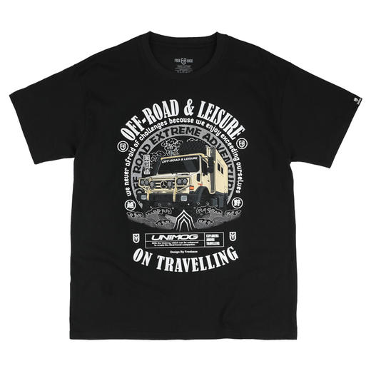 [59.9一件]自由基地夏季宽松全棉短袖T恤硬核越野车乌尼莫克印花时尚体恤MT-1631 商品图2