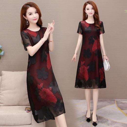 MQ-1719-719夏装新款短袖洋气显瘦碎花连衣裙YY 商品图1