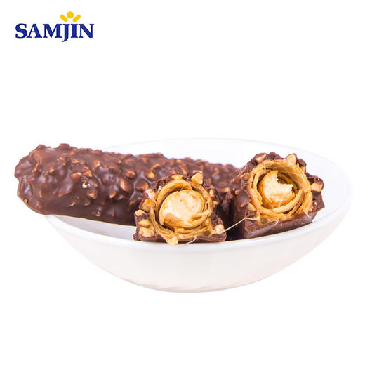 X-5 花生夹心代可可脂巧克力制品桶装分享装266g 商品图3