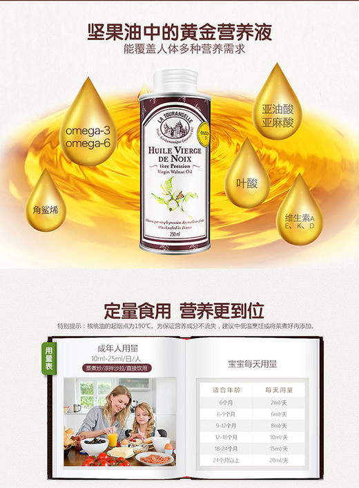 La Tourangelle拉杜蓝乔 初榨核桃油250ml 美国直邮JPY带授权招加盟代理 商品图6