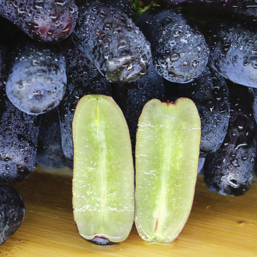 金手指黑提3斤 新鲜提子黑加仑葡萄水果无籽美人指提子