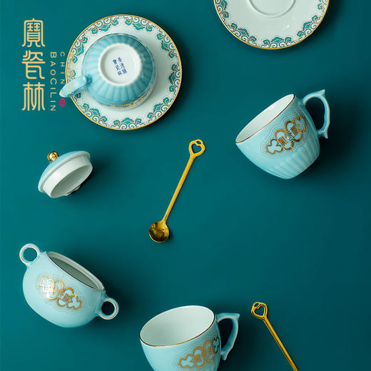 锦绣中华天青咖啡具 商品图1