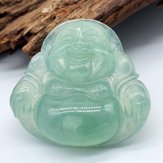 派瑞翡翠 翡翠佛 冰种 绿色 商品图3
