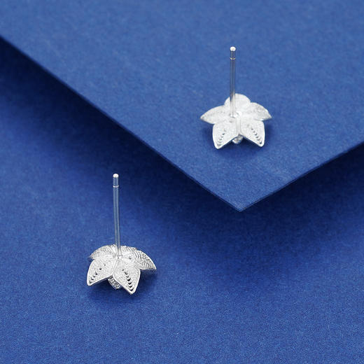 子佩集纯银五角花耳钉【LED000014-1】花丝206 商品图3