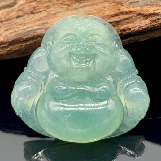 派瑞翡翠 翡翠佛 冰种 绿色 商品图0