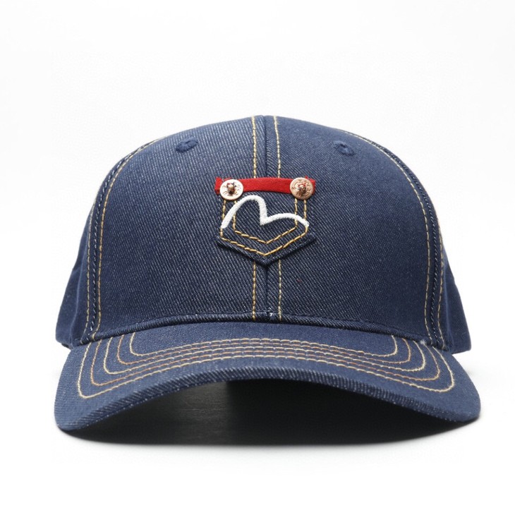 evisu福神19ss迷你海鸥口袋牛仔布鸭舌帽