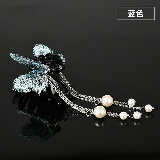 上海旗袍厂LBE-dz421珍珠头饰流苏发卡成年女头饰品韩版网红发爪头发发夹后脑勺发夹 商品图5
