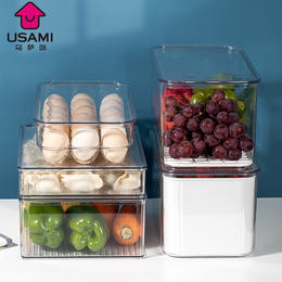 日本 USAMI乌萨咪 PET材质 冰箱速冻多功能保鲜盒系列