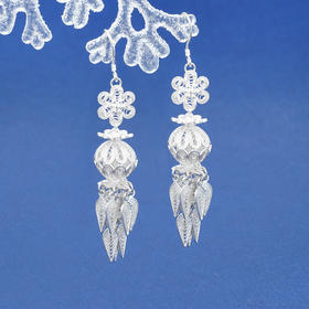 子佩集纯银花丝耳环【QBEH013】花丝206