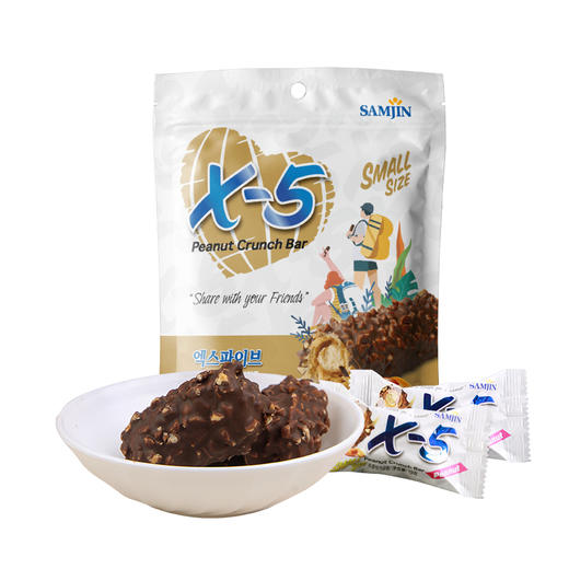 X-5 花生夹心代可可脂巧克力制品自立袋114g*2（效期21.4月份） 商品图1