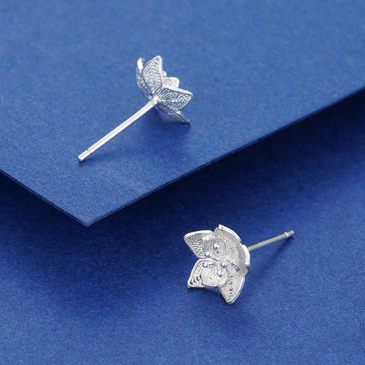 子佩集纯银五角花耳钉【LED000014-1】花丝206 商品图4