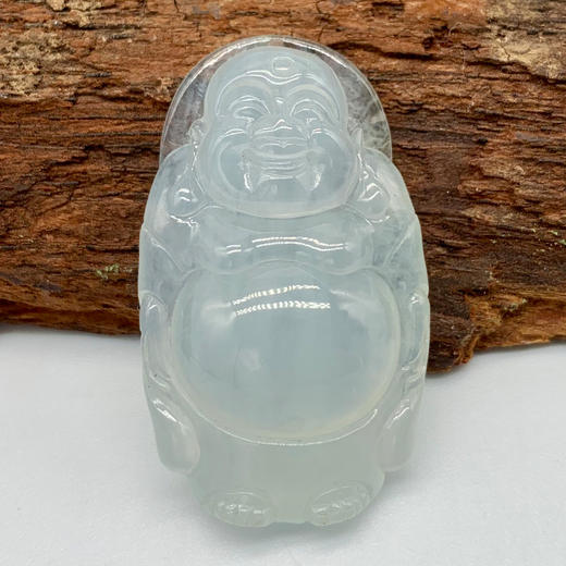 派瑞翡翠 翡翠站佛 糯冰种 无色 商品图3