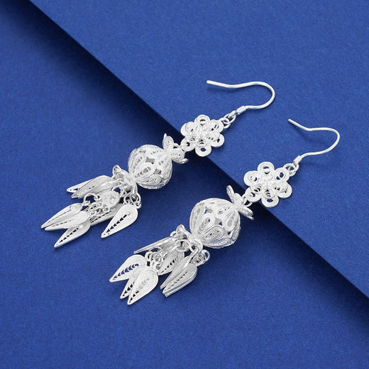 子佩集纯银花丝耳环【QBEH013】花丝206 商品图2