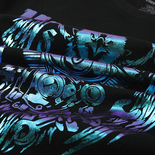 [59.9一件]夏季新款纯棉常规休闲宽松款圆领流行七彩个性简单印花短袖潮T恤 MT-1621 商品图3