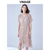 VIMAGE纬漫纪女装夏季新款显瘦收腰时尚印花连衣裙V1307964 商品缩略图0