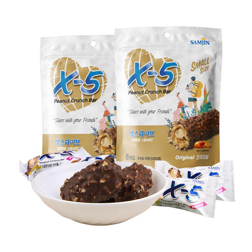 X-5 花生夹心代可可脂巧克力制品自立袋114g*2（效期21.4月份） 商品图2