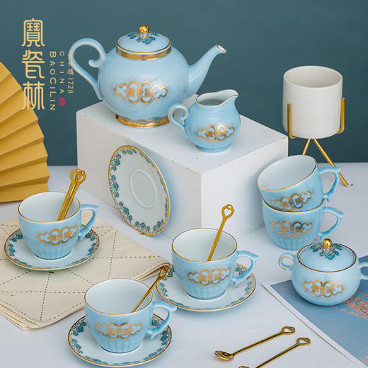 锦绣中华天青咖啡具 商品图0