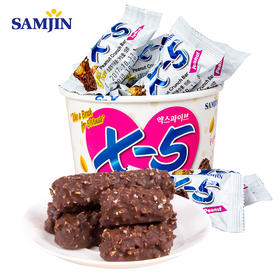 X-5 花生夹心代可可脂巧克力制品桶装分享装266g