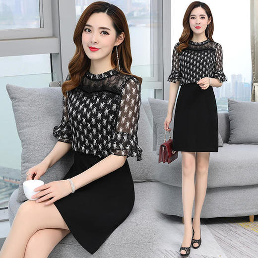 YWE-HSY-C8065-1新款时尚印花连衣裙 商品图1