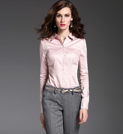 J6230811B颈袖添香新款ol衬衫修身时尚纯色女士衬衣J6230811B（四季可穿） 商品图0