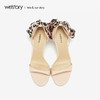 westory2020新款豹纹丝带高跟凉鞋女细跟纯色性感优雅W29BG60051 商品缩略图1