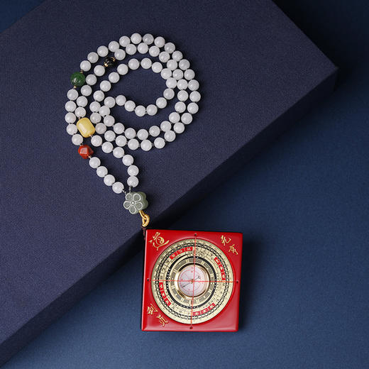 白玉喜气小罗盘 五行金 商品图3