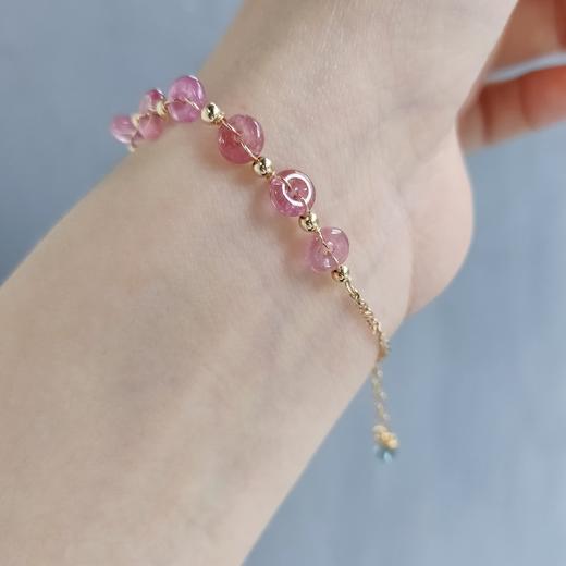 红碧玺平安扣手链 商品图2