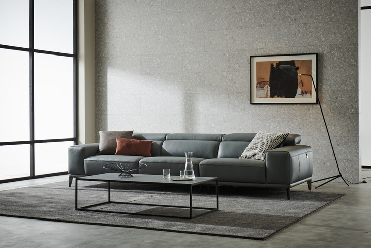 hanssem汉森家居意式简约奢华高端进口真皮沙发b803