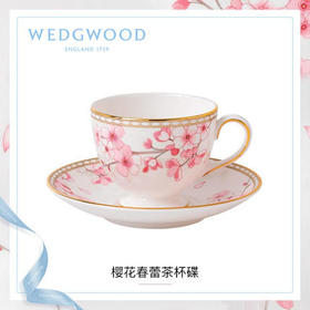WEDGWOOD玮致活樱花春蕾杯碟骨瓷咖啡茶杯茶碟欧式礼盒