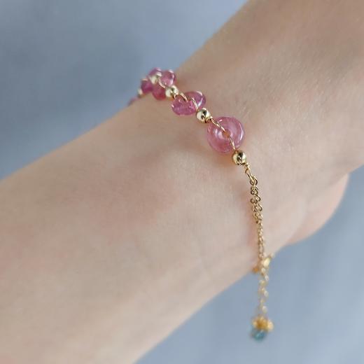 红碧玺平安扣手链 商品图0