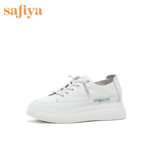 Safiya索菲娅网红圆头小白鞋弹力带女休闲鞋2021新款SF11112011 商品图0