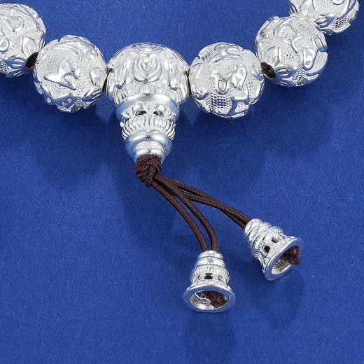 子佩集纯银真言手串【LZZY2】白12手链206 商品图4