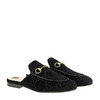 GUCCI 古驰 Princctown系列GG黑色天鹅绒女士凉拖 黑色 475094 9JT20 1000 商品缩略图1