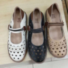 西村名物新款奶奶鞋复古镂空真皮森系X20CE30061 商品缩略图0
